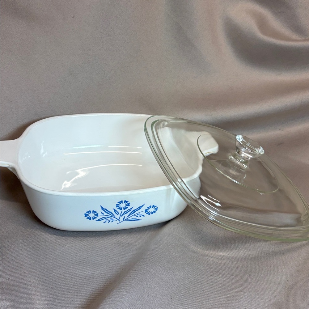 Corning Ware P-1-B 1qt Baking Dish Blue Cornflower - Picture 3 of 16